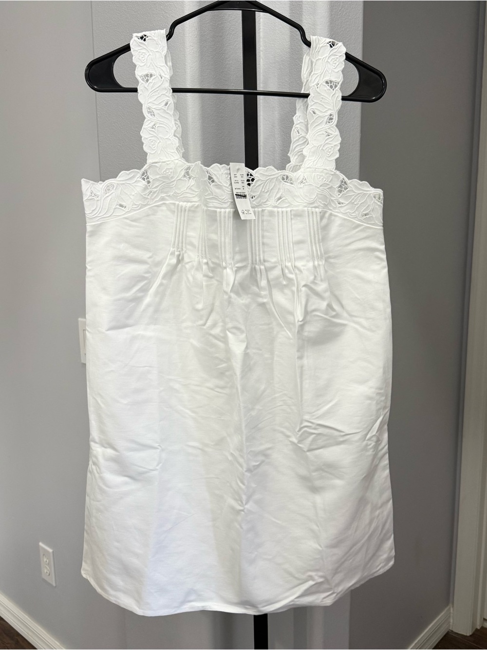 J. Crew Ondine Mini Dress Double Cotton Poplin Floral White Size Medium NWT $188 - Picture 3 of 6